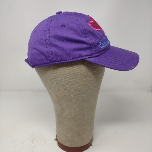 Cheyenne Mountain Zoo Strapback Hat Purple Embroidered Hearts Logo - Picture 7 of 11